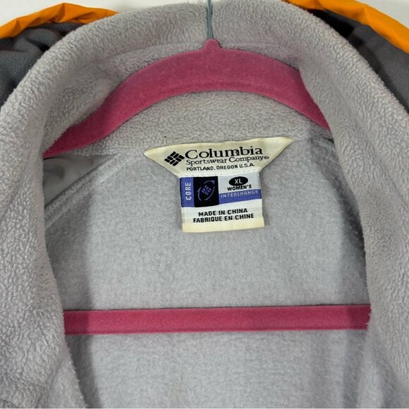 Columbia Sport Women Interchange 3-in-1 Fleece Winter Ski Jacket XL Y2K White - Picture 2 of 10